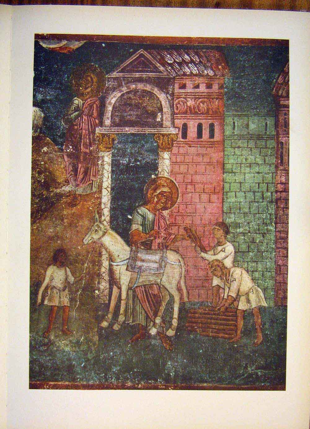 Antique Old Print Ref.84 Sophien Church Ohrid Medieval Frescos Yugoslavia 1056