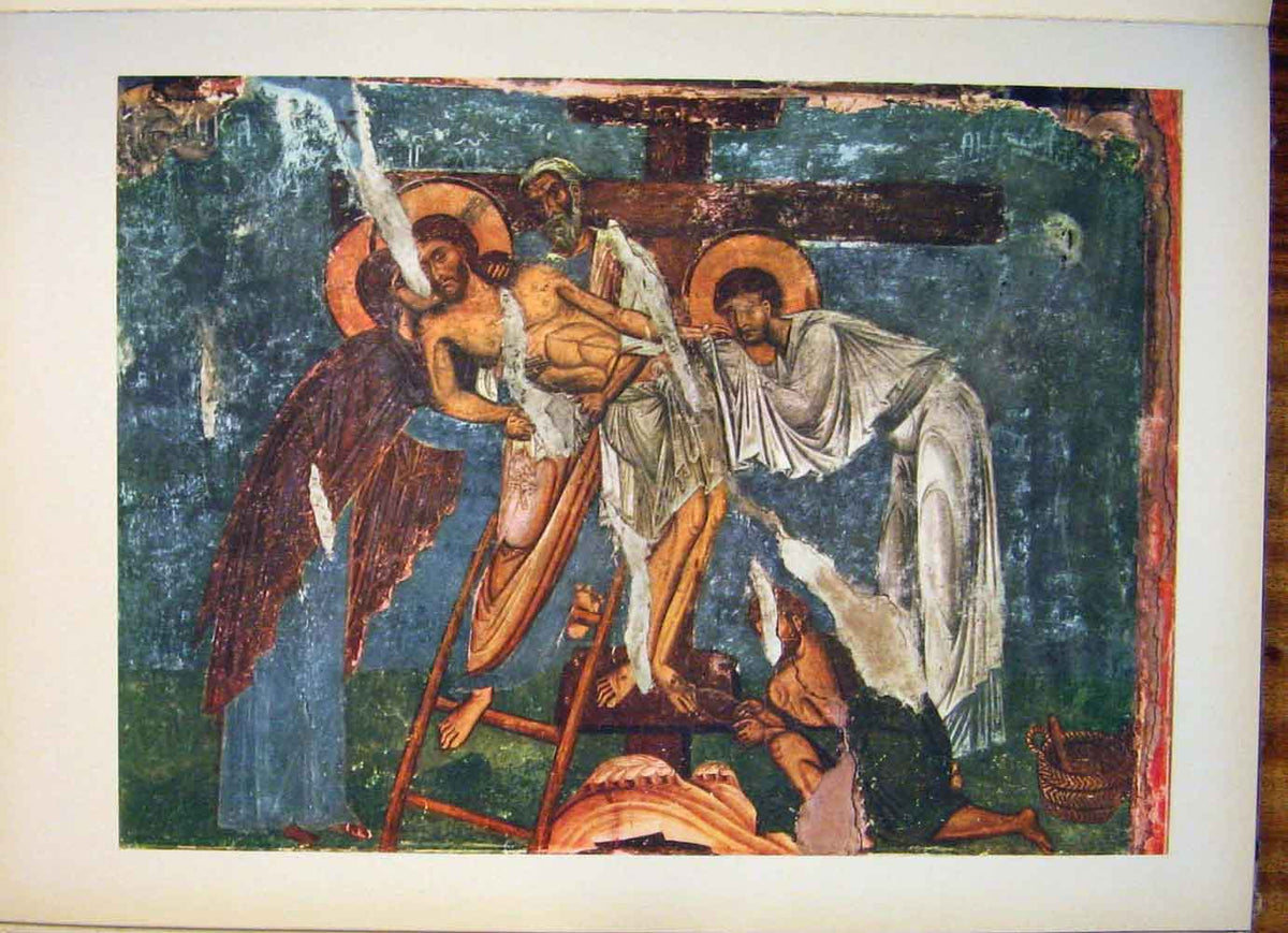 Original Old Antique Print Nerezi 1164 Church Medieval Frescos Yugoslavia