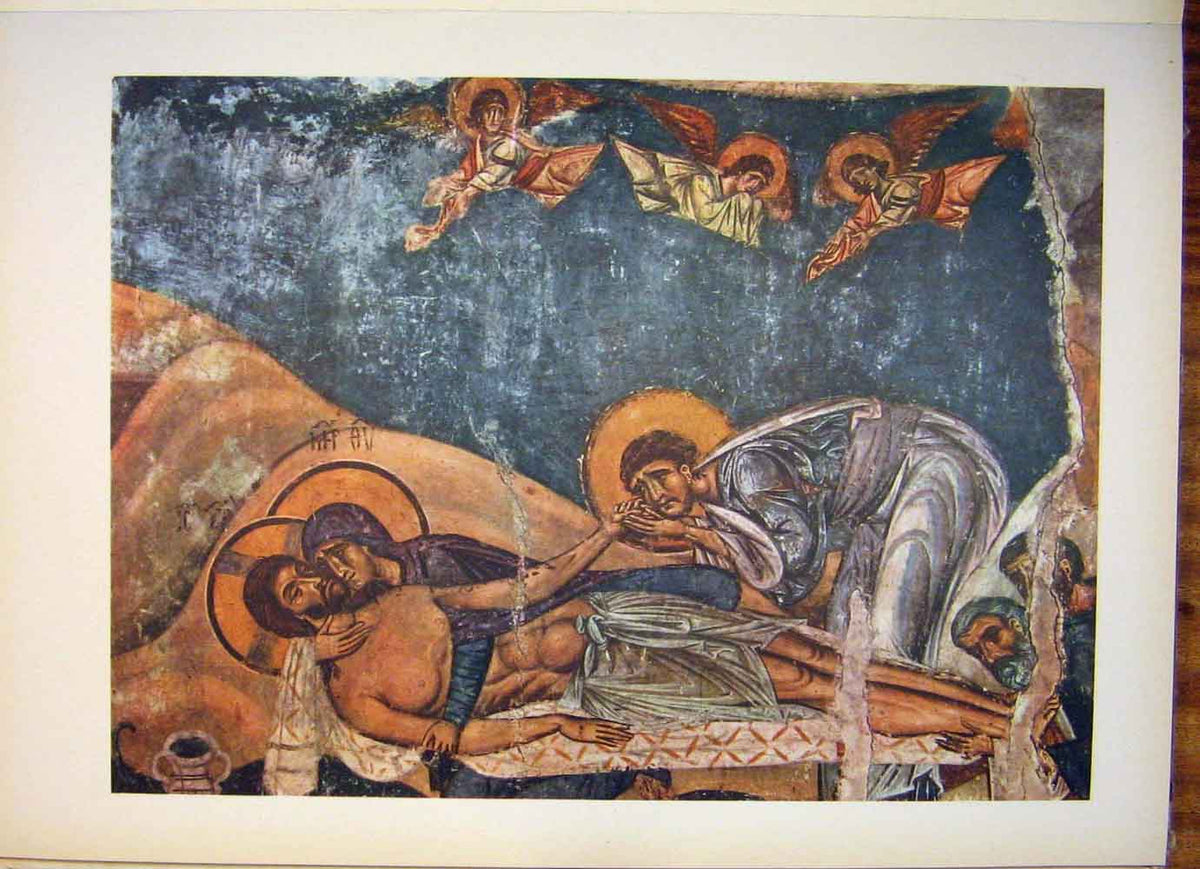 Original Old Antique Print Nerezi Church 1164 Medieval Frescos Yugoslavia