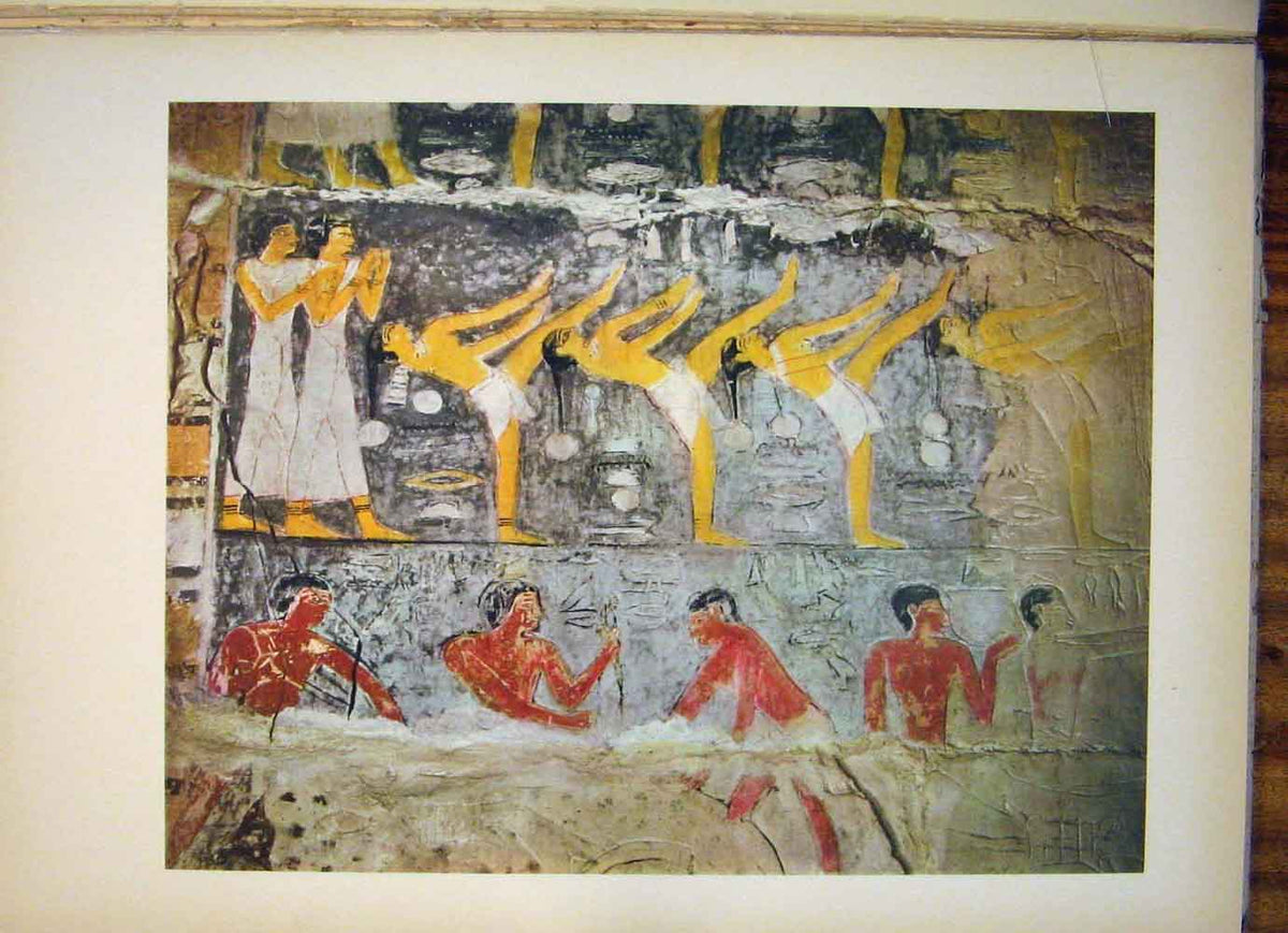 Original Old Antique Print Necropolis Memphis Saqqarah Girls Empire Unesco