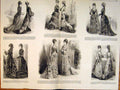 Original Old Antique Print Ladies Fashion Dress Costume Toilette Dresses 1876