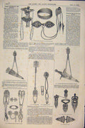 Original Old Antique Print Jewellery Knicknacks Butterfly Goblet Medal 1876