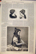 Original Old Antique Print Alsace France People French Enz Valley Black Forest