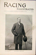 Original Old Antique Print September Issue Horse Racing Illustrated