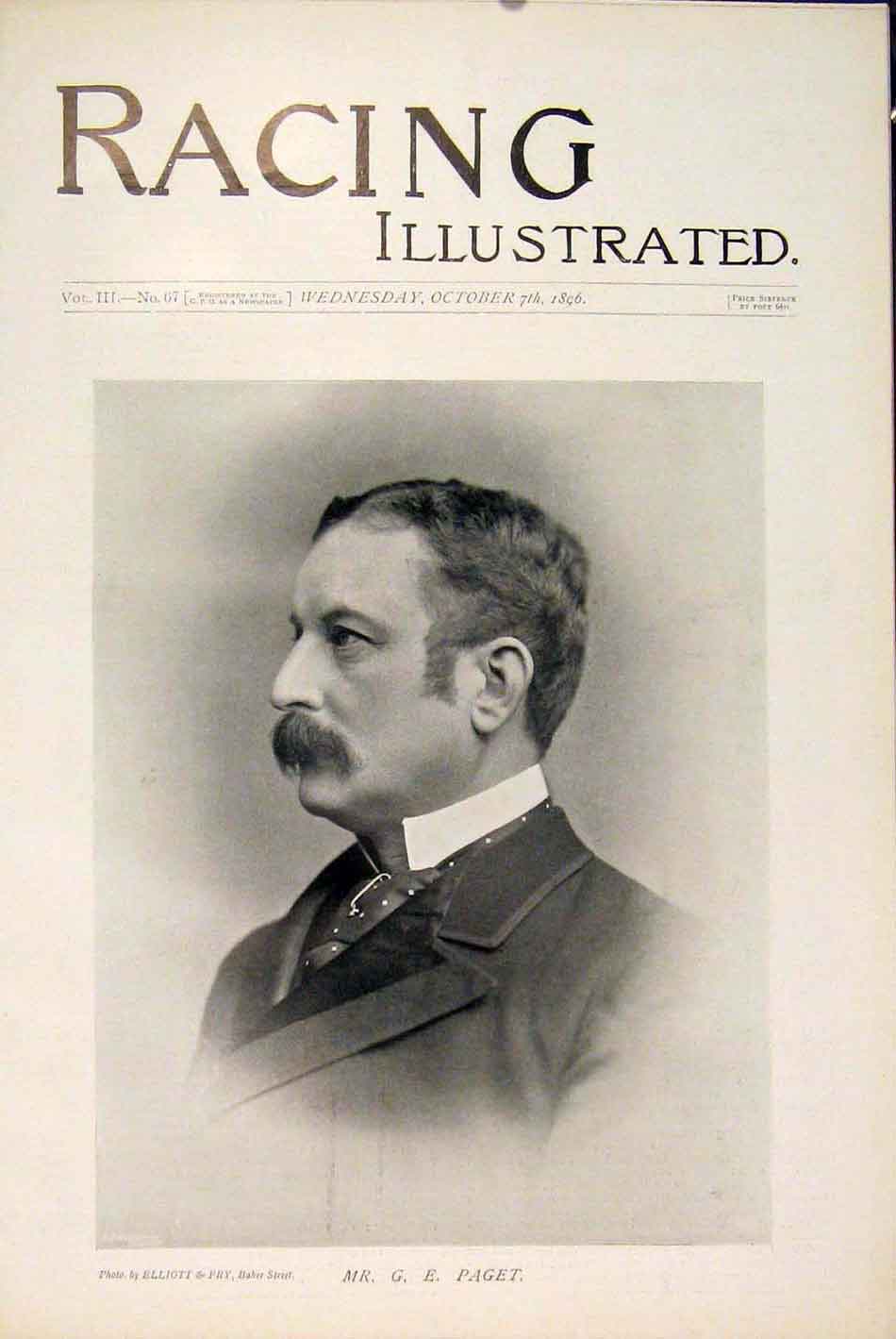 Old Antique Print Racing Illustrated Ocober 1896 Issue Doncaster Paddock 19th