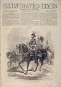 Original Old Antique Print Aldershott Commander-In-Chief Duke Cambridge 1856