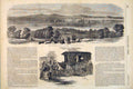 Original Old Antique Print Cronstadt Gardens Orenbaum Sketch Nightingale Crimea
