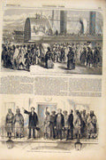 Old Antique Print Southampton Oude Suite York Hotel Queen Major Bird 1856 19th