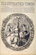 Original Old Antique Print English Customs Adorning Bridal Chamber Meadows