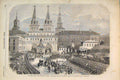 Original Old Antique Print Czar Moscow Imperial Procession Kremlin Russia 1856