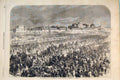 Original Old Antique Print Coronation Emperor Russia Banquet Moscow 1856 19th