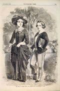 Original Old Antique Print Windsor Castle Princess Royal Prince Wales Court 1856