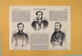 Original Old Antique Print Portrait M'Callum Artillery Poulton Hms Hogue Wooden