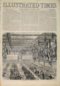 Original Old Antique Print Crimean Banquet Edinburgh War October 1856 Victorian