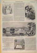 Old Antique Print Cemetery Carlisle Westminster Abbey Blackwall Inkermann