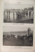 Original Old Antique Print Boer War Africa 1900 Modder River Prisoners Belmont