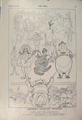 Old Antique Print Shepherd'S Travelling Menagerie Jack Beanstalk Theatre