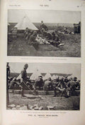 Original Old Antique Print Boer War Africa 1900 Al Fresco Mess Rooms Naauwpoort