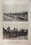 Old Antique Print Boer War Africa 1900 Horses Infantry Arundel Carabineer 20th