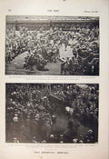 Original Old Antique Print Boer War Africa 1900 Durban Cape Town Warren Rifles