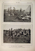 Original Old Antique Print Boer War Africa 1900 Buller Royal Rifles Lyttelton