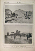 Original Old Antique Print Boer War Africa 1900 Modder River Football Buller