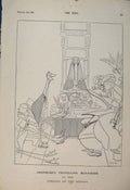 Original Old Antique Print Shpherd'S Travelling Menagerie Shepherd 1900 20th