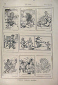 Original Old Antique Print Foreign Sketches Sketch American Newspapers 1900 20th