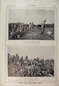 Original Old Antique Print Boer War Africa 1900 Natal Field Force Lyttelton 20th