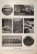 Original Old Antique Print Boer War Africa 1900 Cronje Prison Jamestown Napoleon