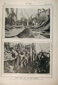 Old Antique Print Boer War Africa 1900 Cape Town Camp Dinner Lord Mayor 20th