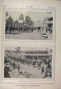 Original Old Antique Print Boer War Africa 1900 Roberts Bloemfontein Prisoners