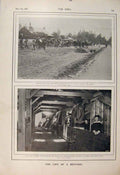 Original Old Antique Print Refugee Indian Port Elizabeth Boer War Africa 1900
