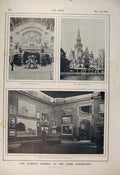 Old Antique Print Paris Expostition German Exhibit Berlin Toys Sonneberg