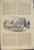Original Old Antique Print Pantagraphic Carving Cutting Eengraving C1852 19th