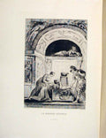 Original Old Antique Print Ephesus Matrone D'Ephese Fontaine Etching 1883 19th