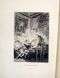 Original Old Antique Print Enchantment Cup Man Lady Fontaine Etching 1883 19th