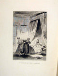 Original Old Antique Print Gambler Servant Fontaine Etching 1883 Gageure 19th