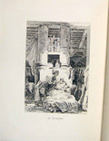 Original Old Antique Print Mule-Driver Lady Fontaine Etching 1883 19th