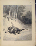 Original Old Antique Print Aesop Fable Xiii Robbers Ass C1986 Story 20th Century