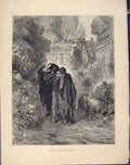 Original Old Antique Print Fox Grapes Story Image Aesop Fable Xli Child