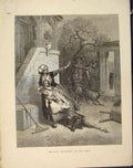 Original Old Antique Print Wolf Mother Child Aesop Fable Lxiv C1896 Art 19th