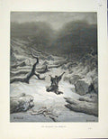 Original Old Antique Print Woodman Mercury Aesop Fable Lxxi C1868 19th