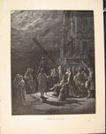 Original Old Antique Print Animal Moon Aesop Fable Cxxxix C1868 Story Victorian