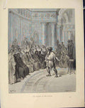 Original Old Antique Print Aesop Fable Cciv Peasant Danube C1868 Story Victorian
