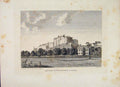 Original Old Antique Print Edinburghshire Castle View Park Fine Art