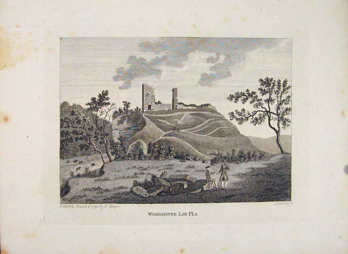 Original Old Antique Print Edinburgh Scotland Woodhouse Plate