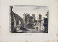 Original Old Antique Print Culrots Kyllenrots Abbey Perthshire C1797 18th