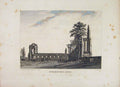 Original Old Antique Print Anguoshire Abberbrothok Abbey Fine Art