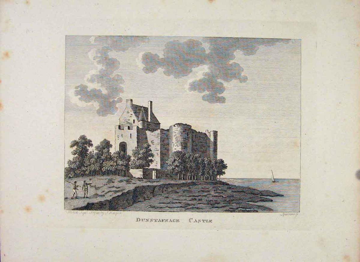 Original Old Antique Print Argyleshire Dunstafnage Castle Fine Art